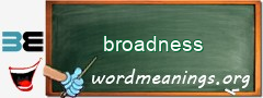 WordMeaning blackboard for broadness